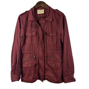 Lily Aldridge for Velvet Graham & Spenser Women's Utility Dark Red Jacket Size M